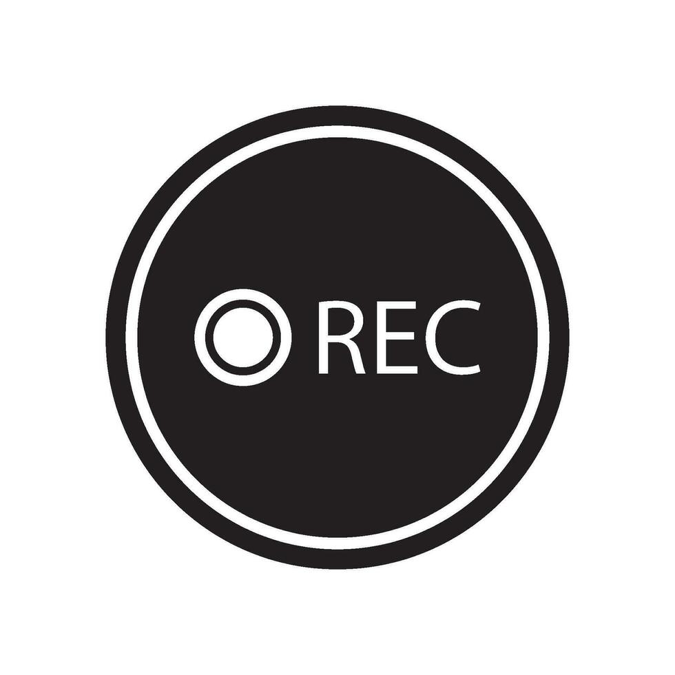 recording icon vector