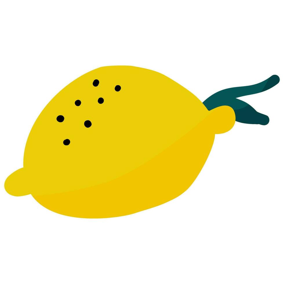 yellow lemon fruit icon vector