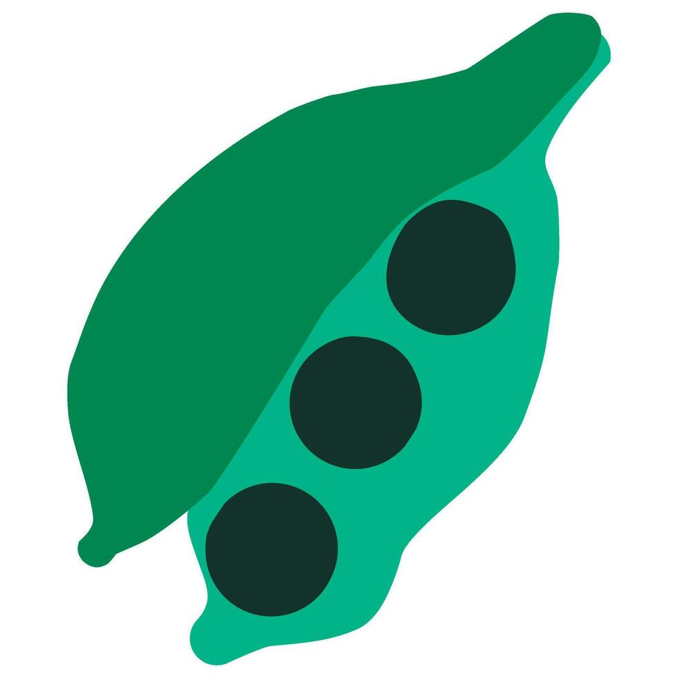 Pea cartoon on icon style vector