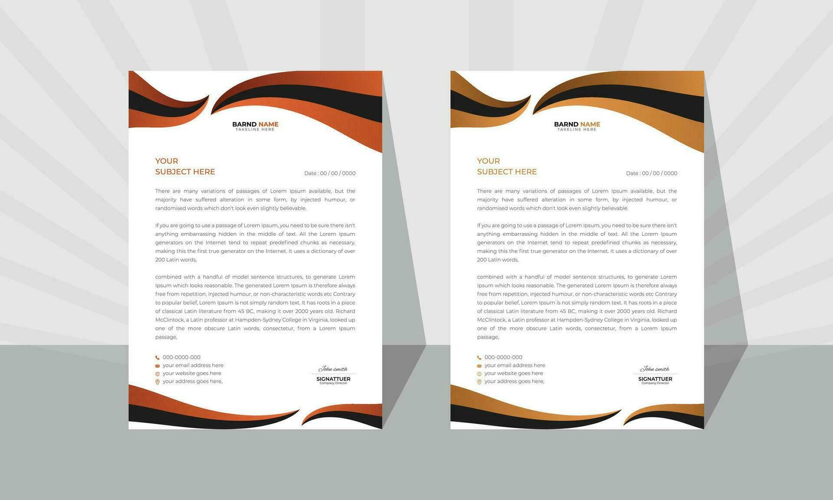 modern letterhead design vector