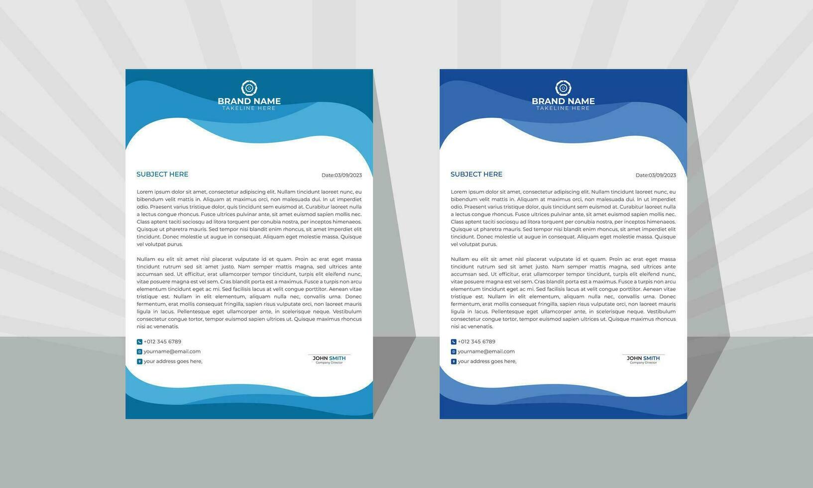 modern letterhead design template. vector