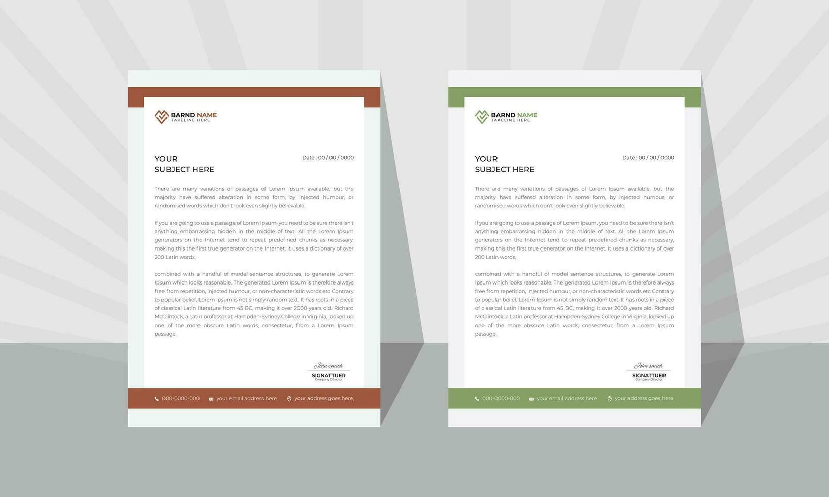 modern letterhead design vector