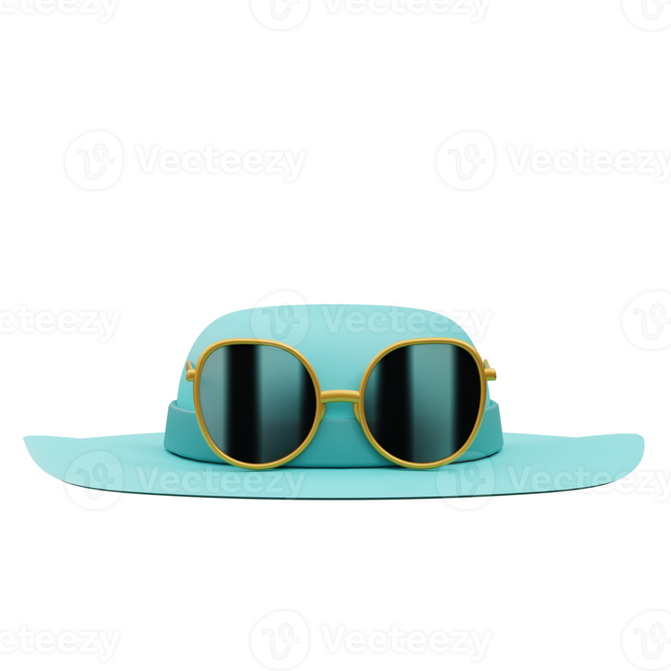 3d Illustration von Hut und Brille png