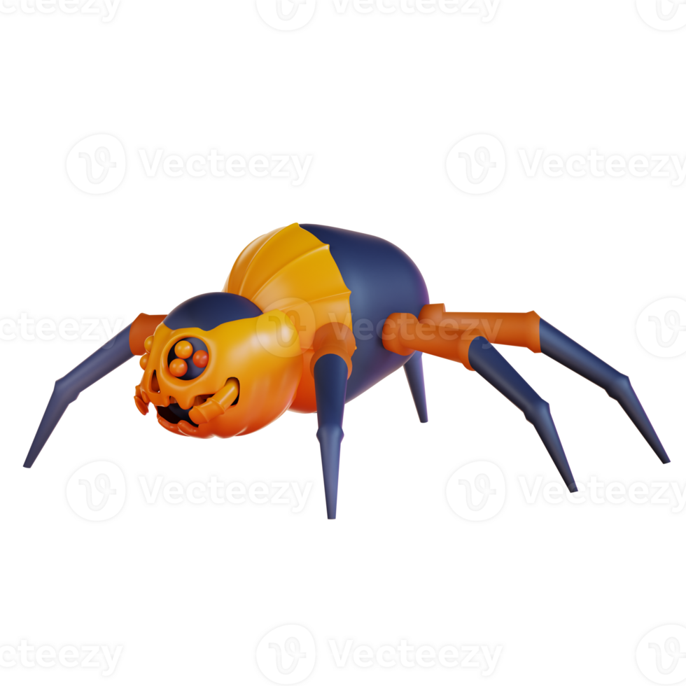 3d illustration of a Halloweens spider png
