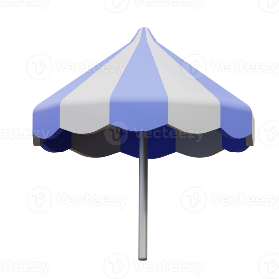 3d illustration of beach umbrella png