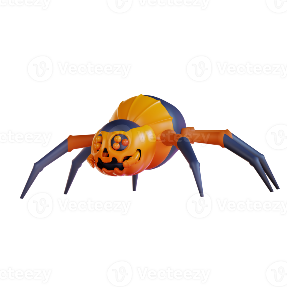 3d illustration of a Halloweens spider png