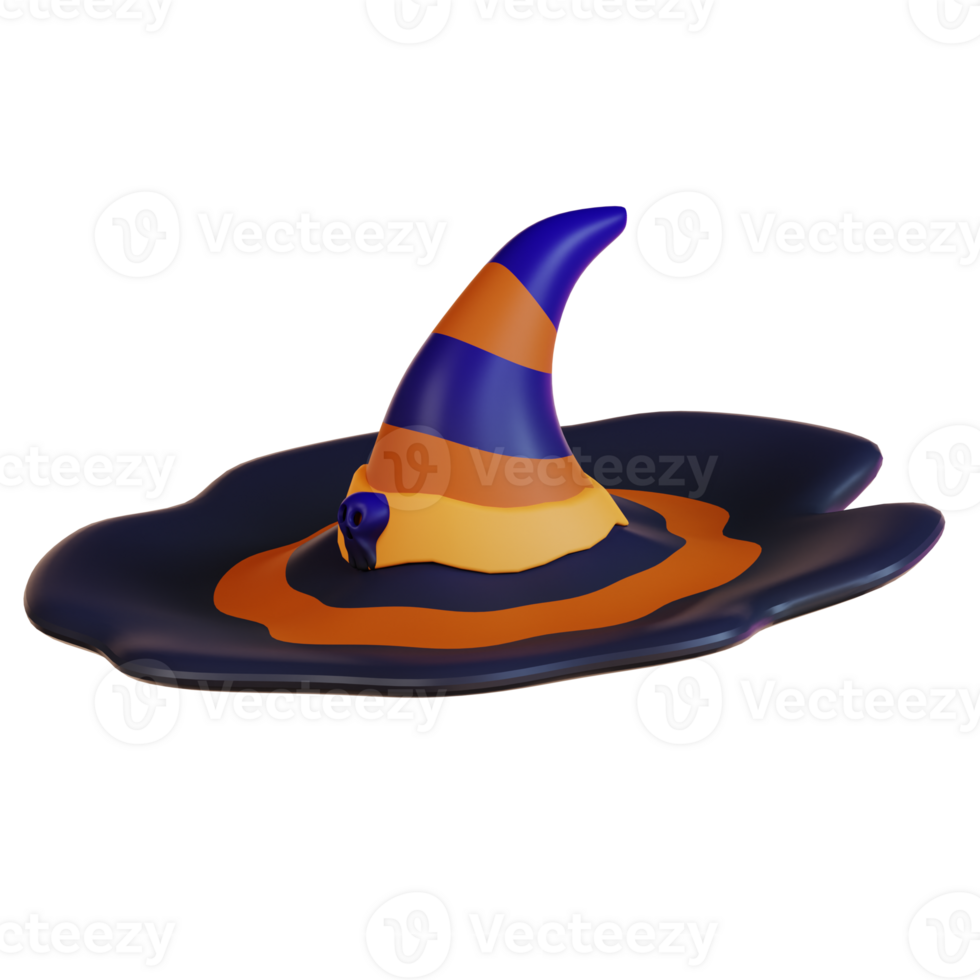 3d illustration of Halloweens hat png
