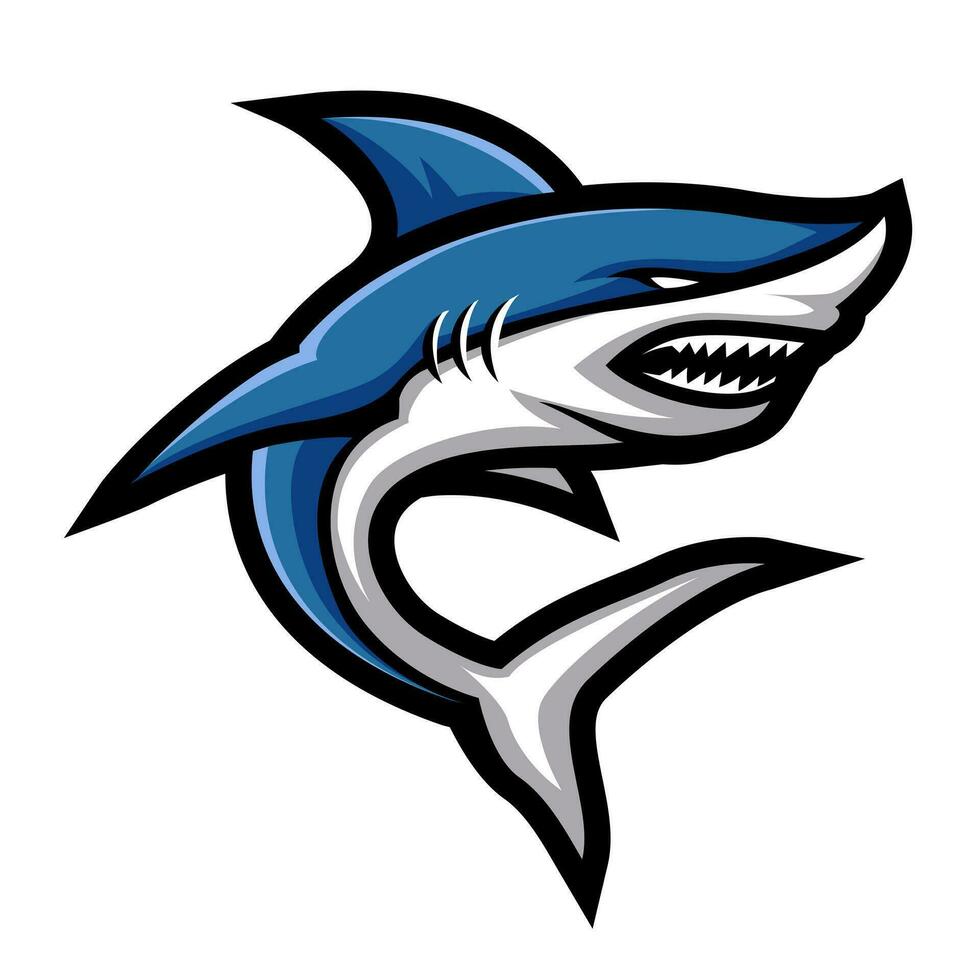 Shark Mascot. E-Sport Logo. Shark Attack. vector