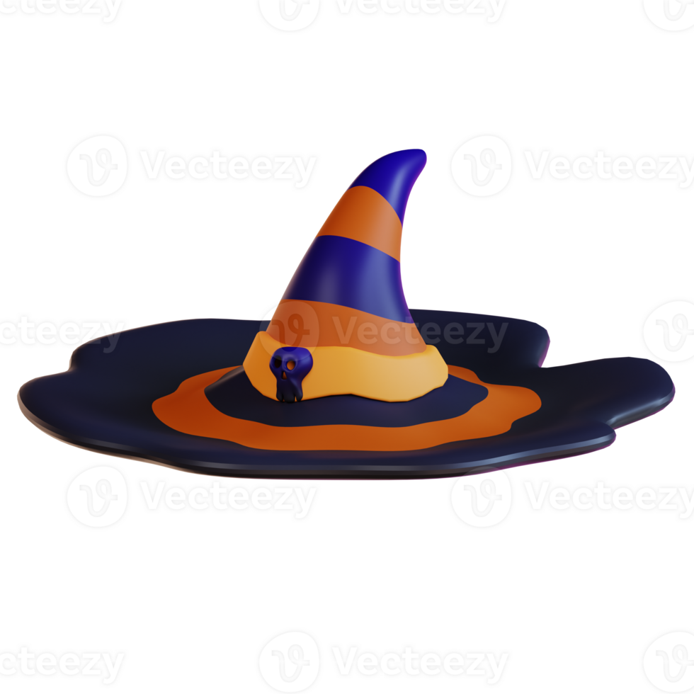3d illustration of Halloweens hat png