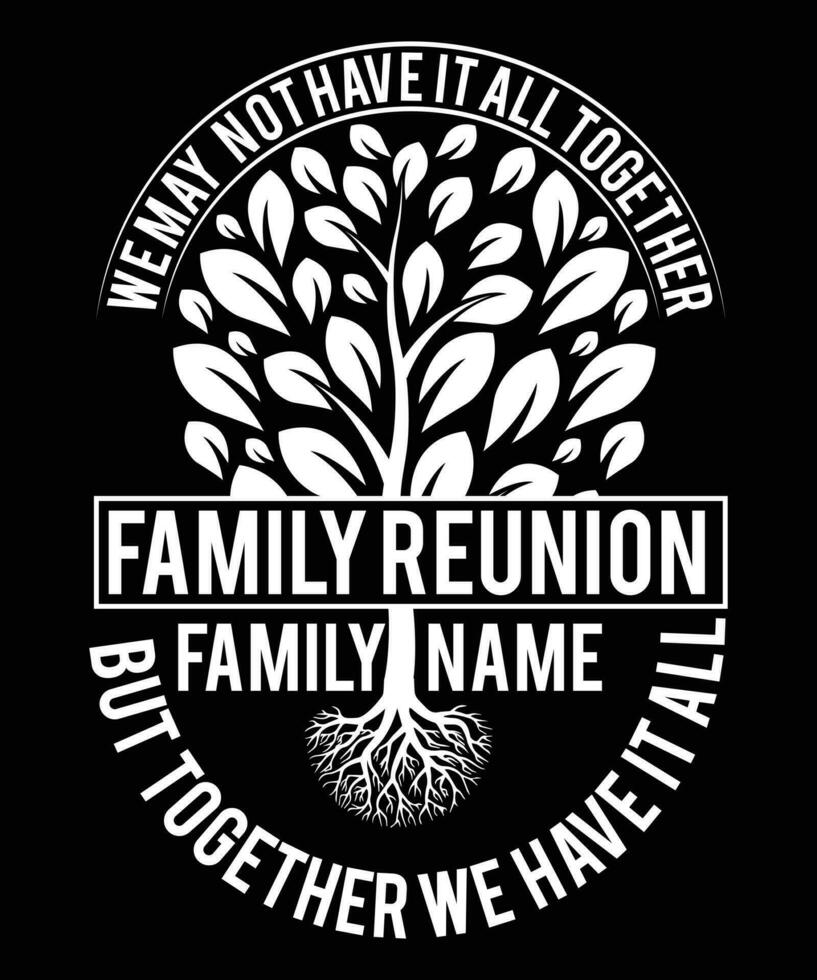 FAMILY REUNION TREE VECTOR DESIGN