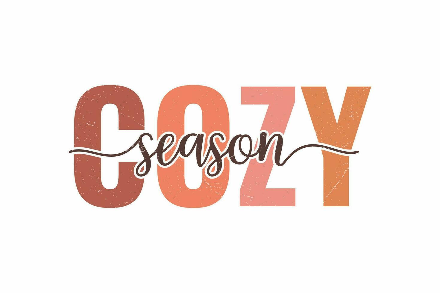Cozy Season Fall Typography T shirt design vector