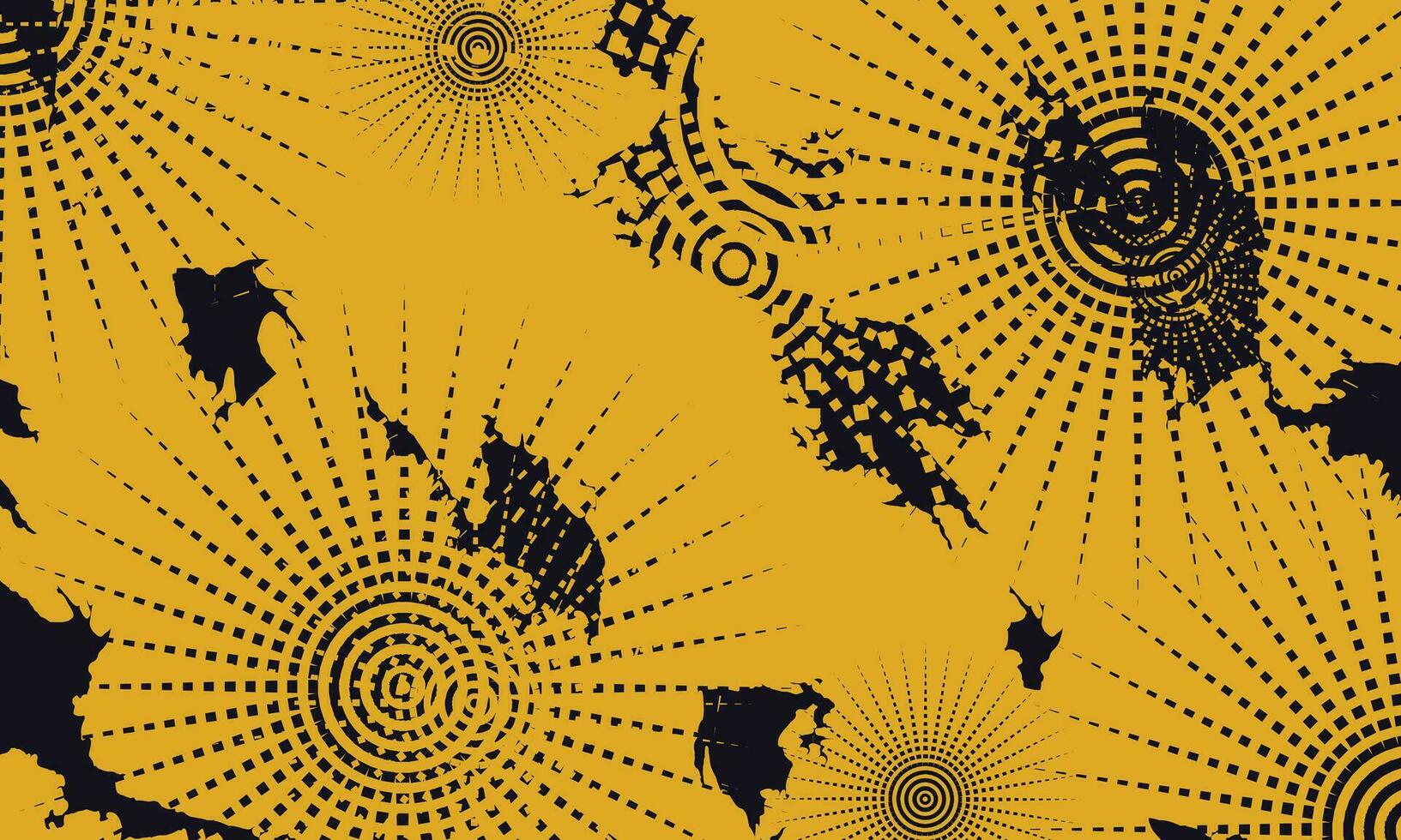 Abstract dirty yellow and black grunge texture background with halftone style, vector grunge background black and yellow color