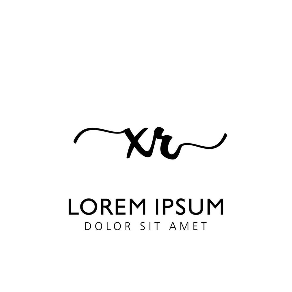 XR Initial Handwriting Template Design vector