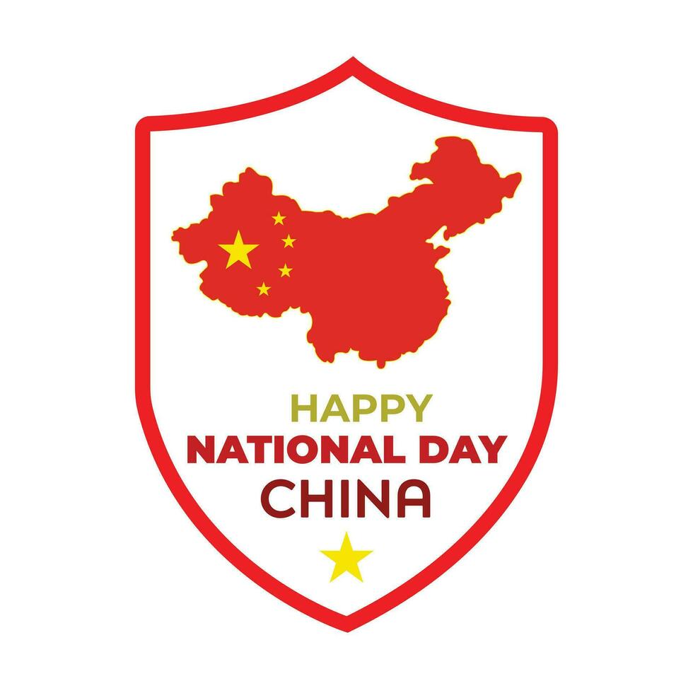 Vector illustration of People's republic of China national day, flag, greeting card and banner design