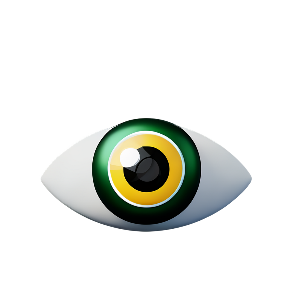 eye 3d rendering icon illustration png