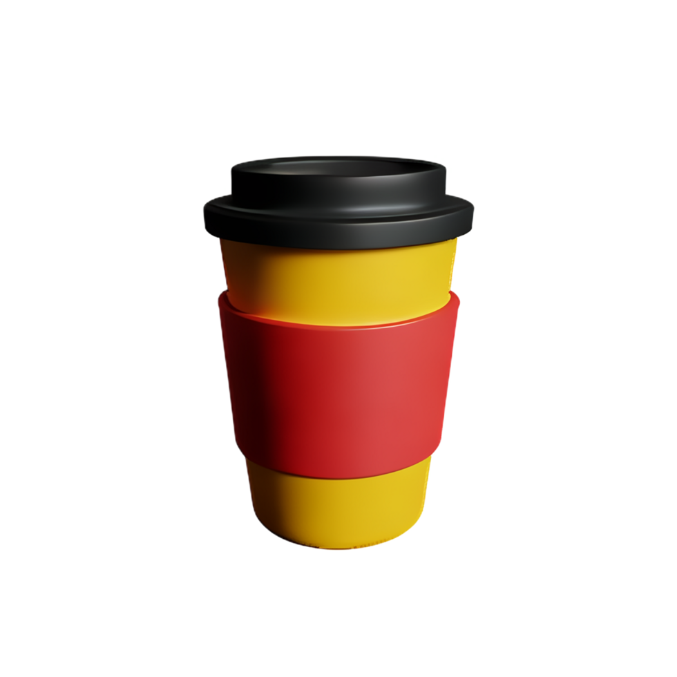 coffee cup 3d rendering icon illustration png