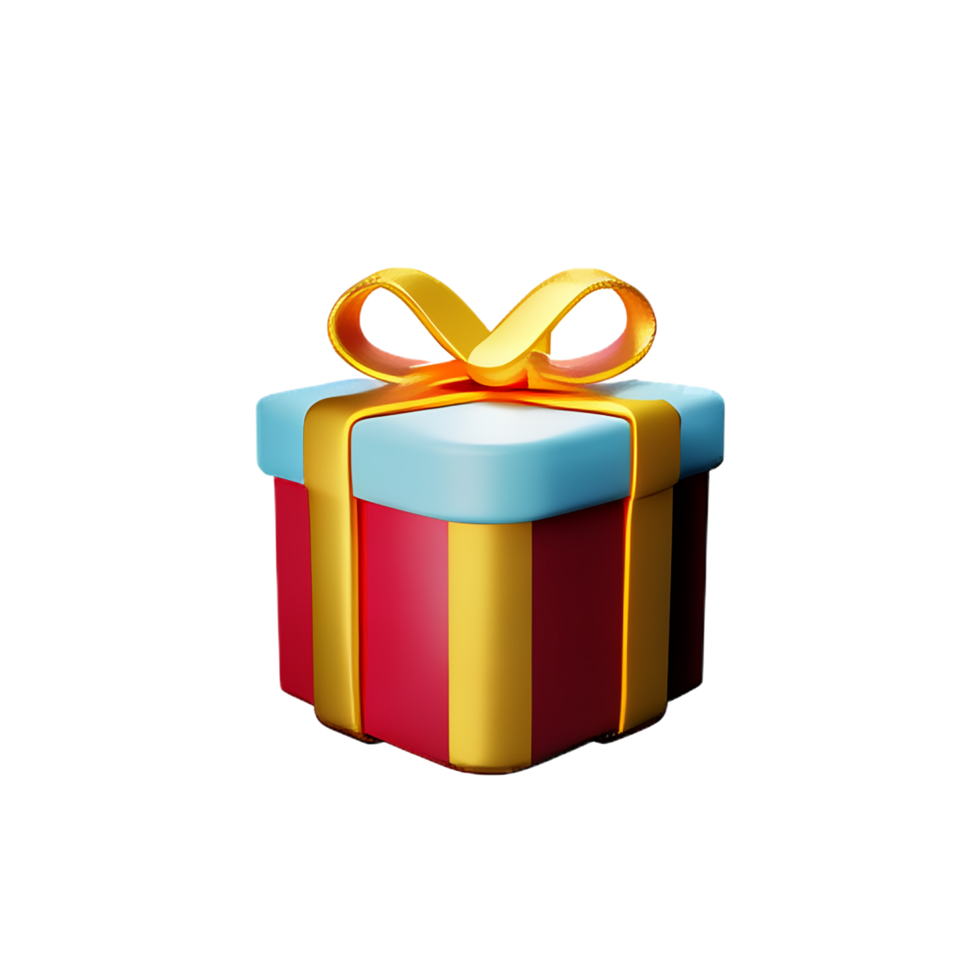 regalo caja 3d representación icono ilustración png