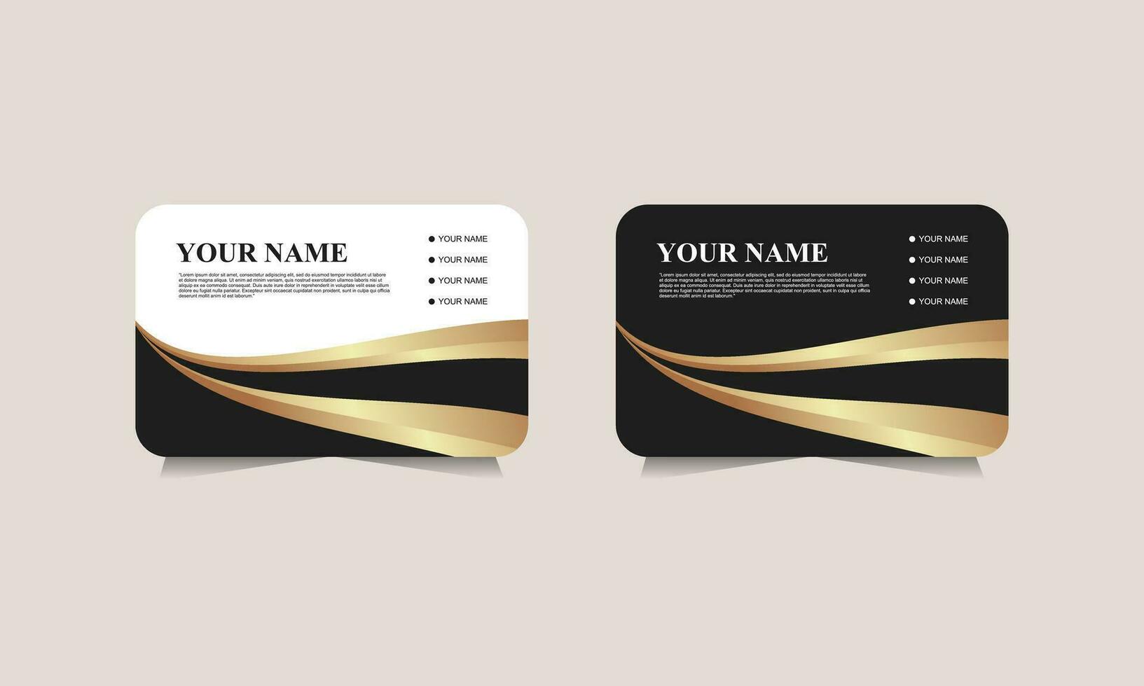 Black And Gold Luxury Business Card Design vector