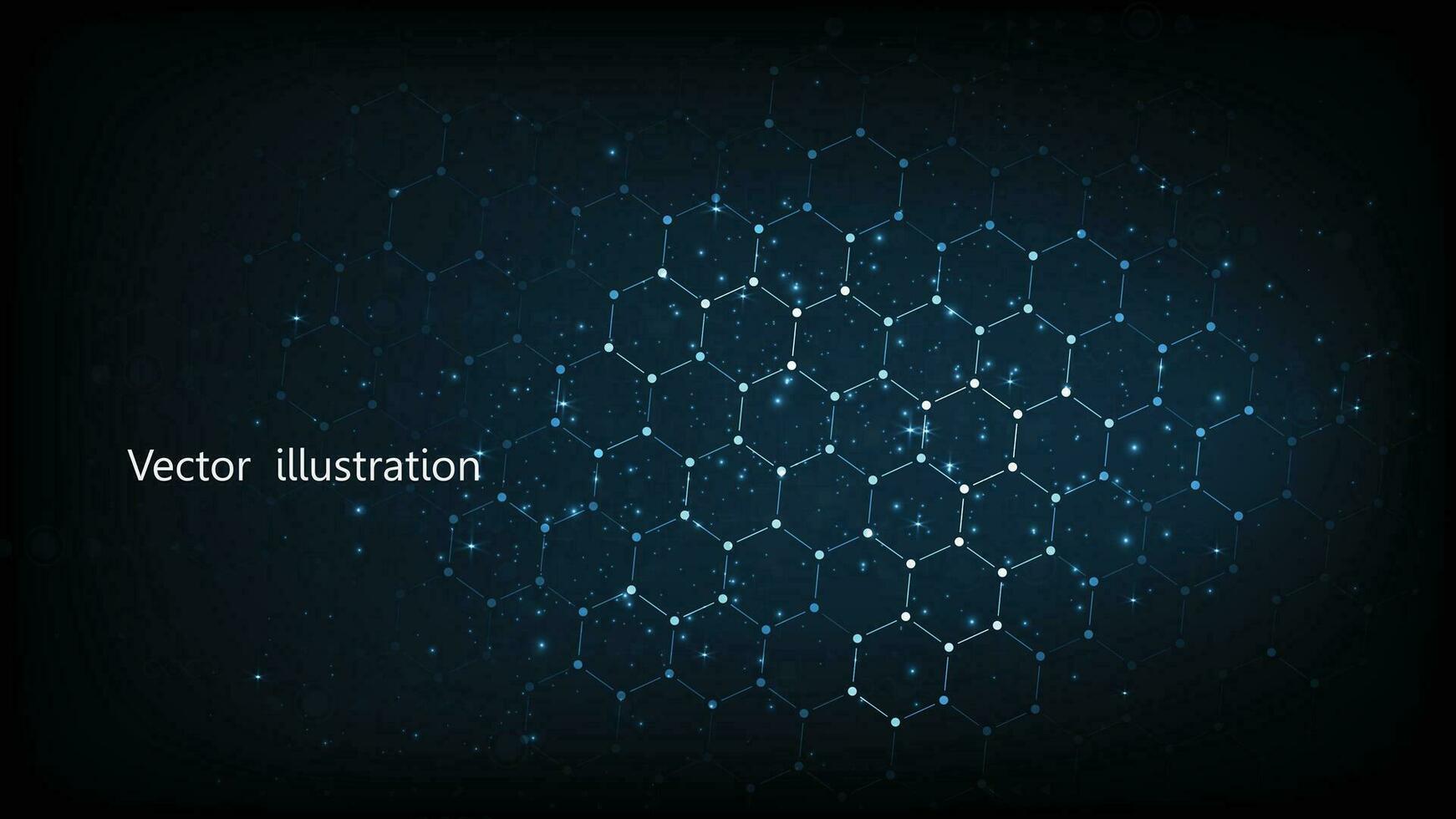 Molecular structure and chemical elements. Abstract molecules background. Science and digital technology concept. Illustration vector