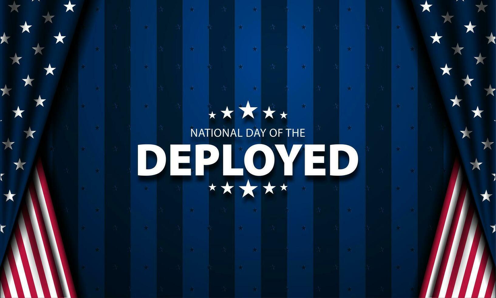 National Day Of The Deployed background vector illustration