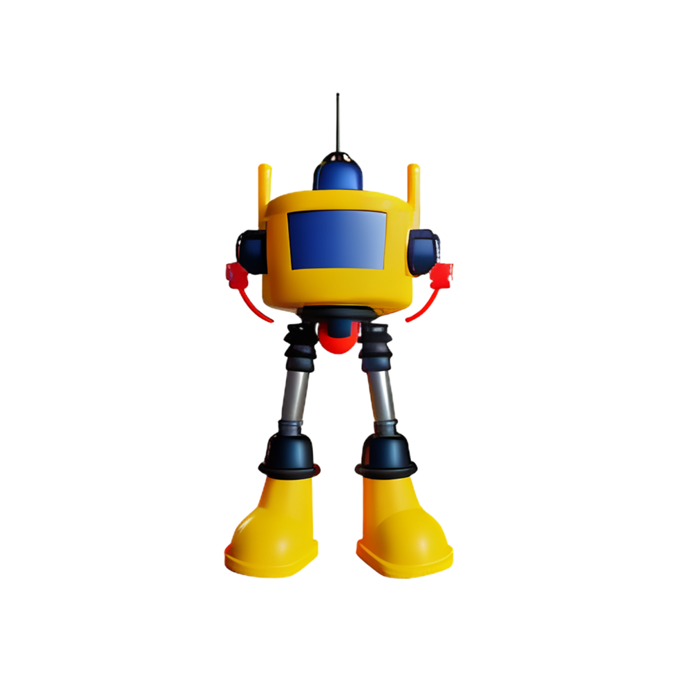robot 3d rendering icon illustration png