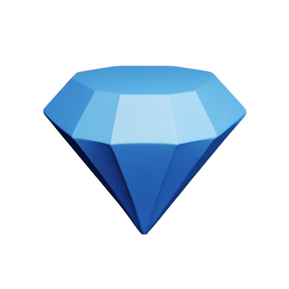 diamond 3d rendering icon illustration png