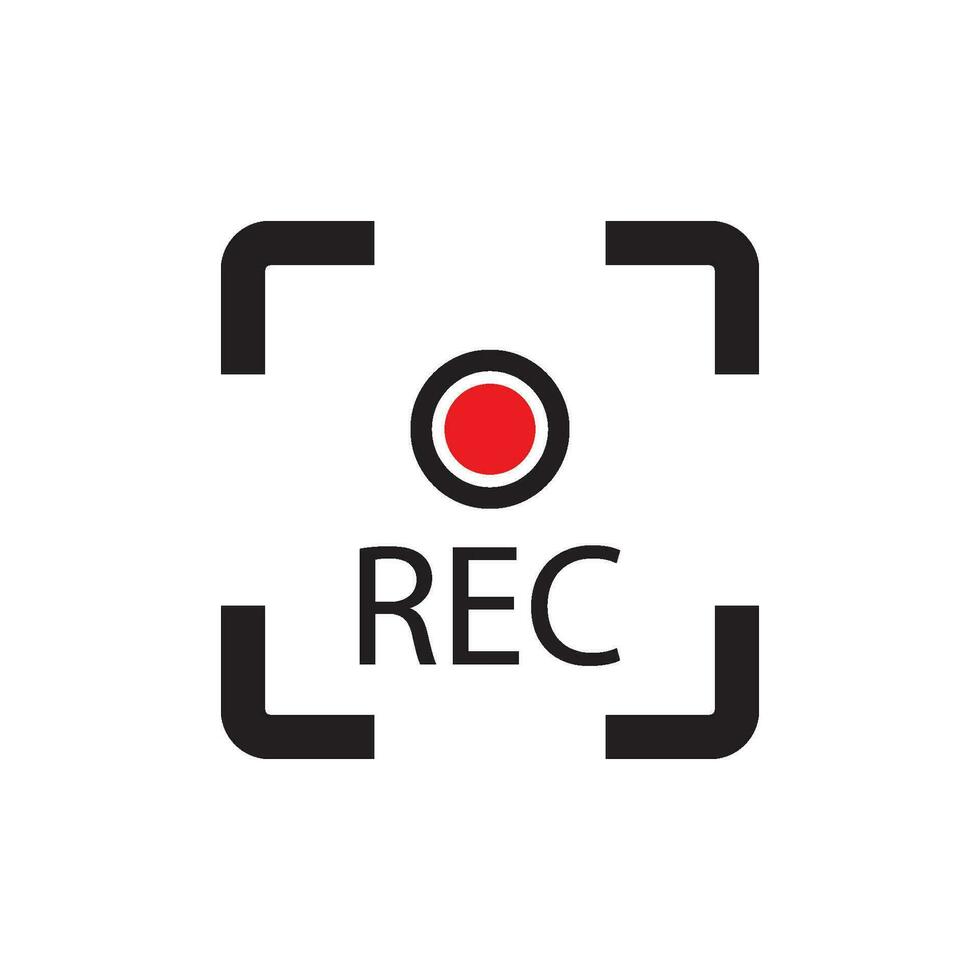 grabación icono vector