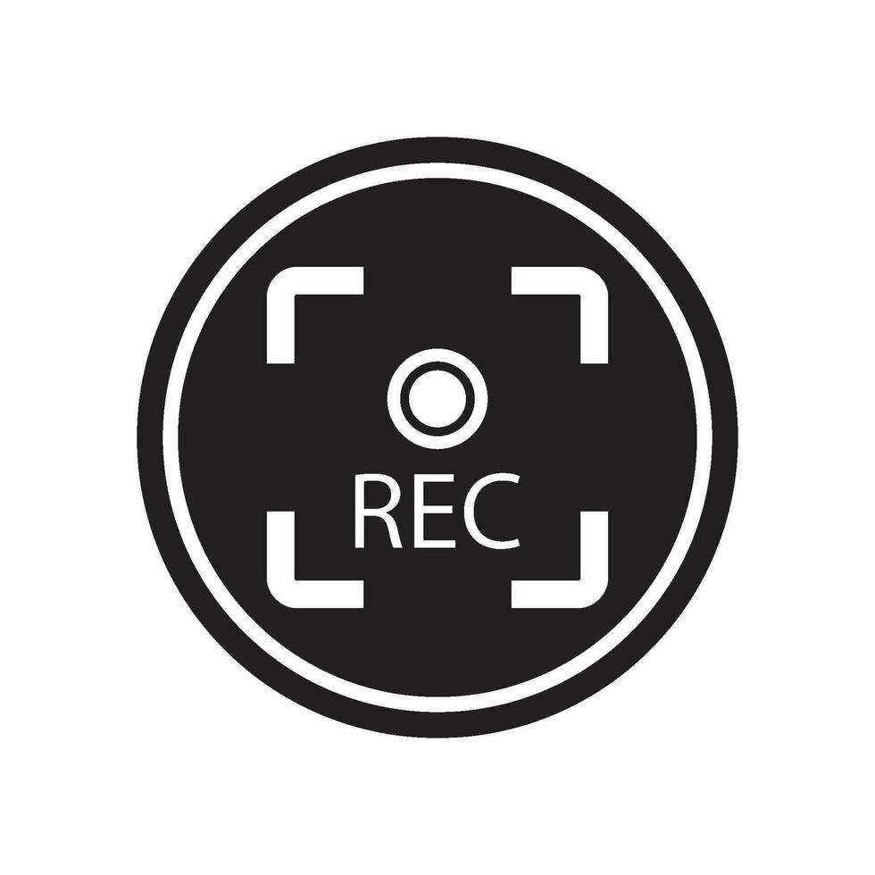 recording icon vector