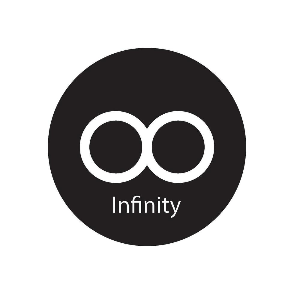 infinity icon vector