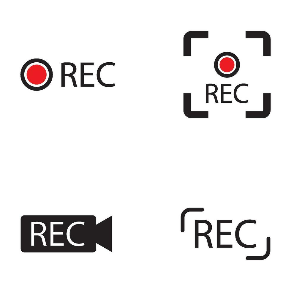 recording icon vector