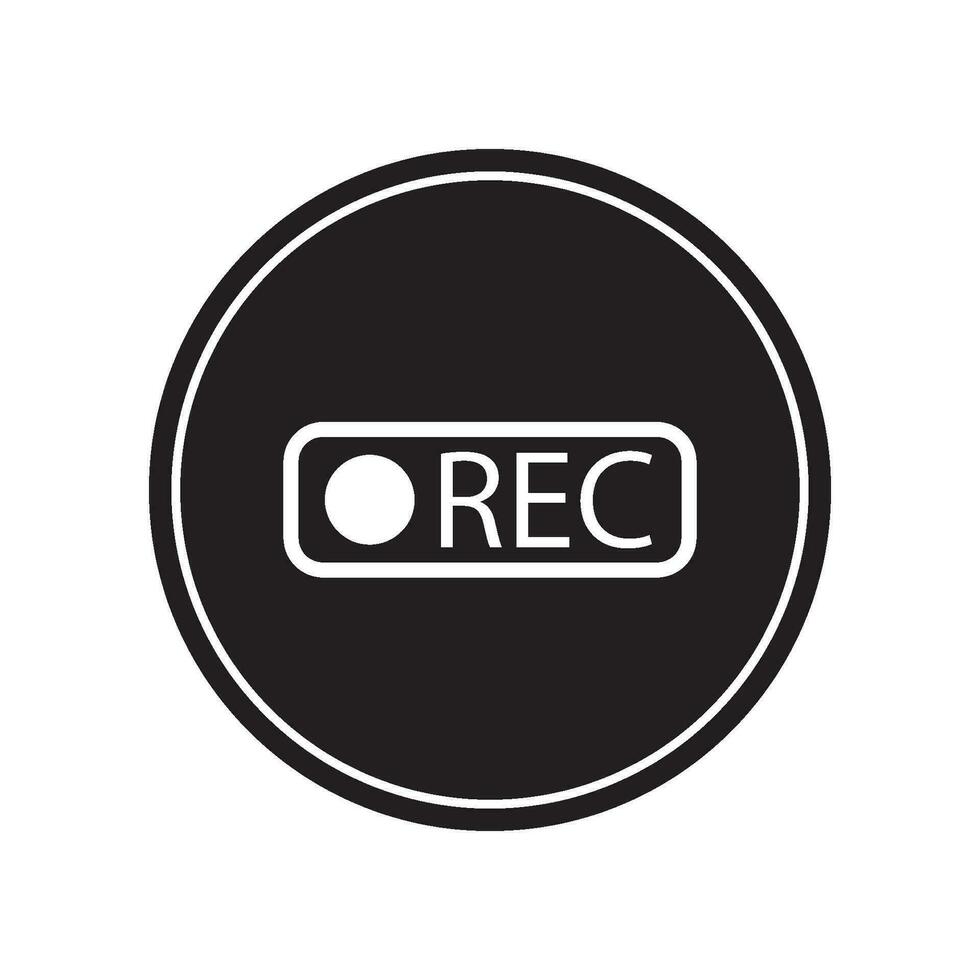 recording icon vector