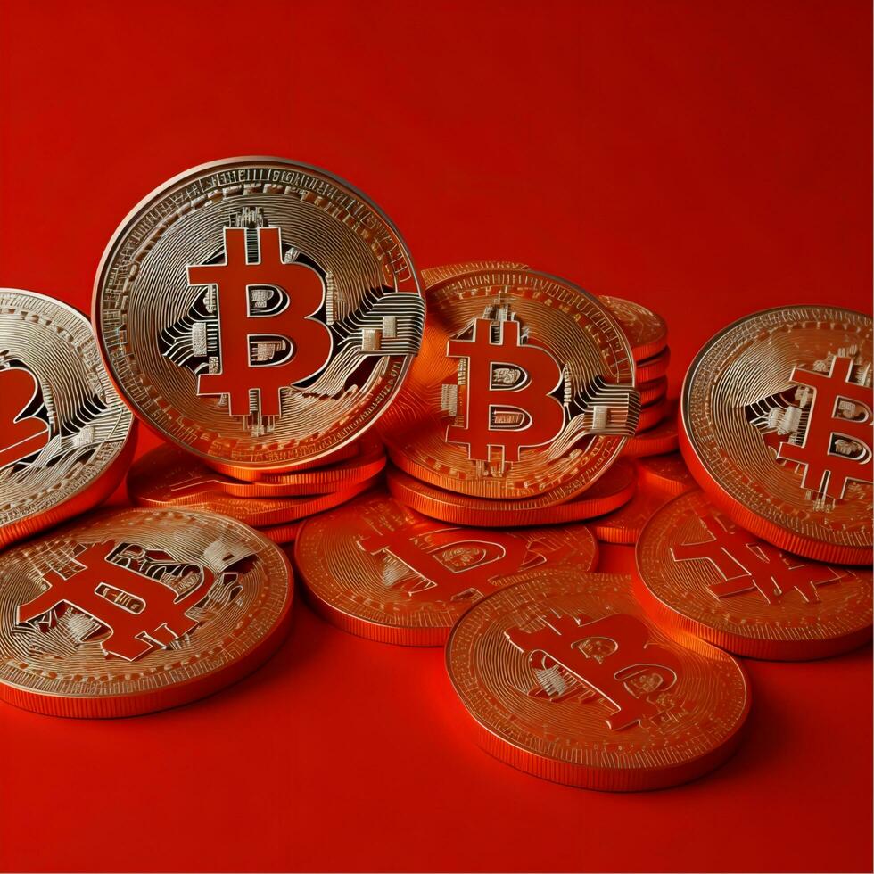 Crypto currency Stacks Exploring the Digital Wealth Frontier, Generative Ai photo
