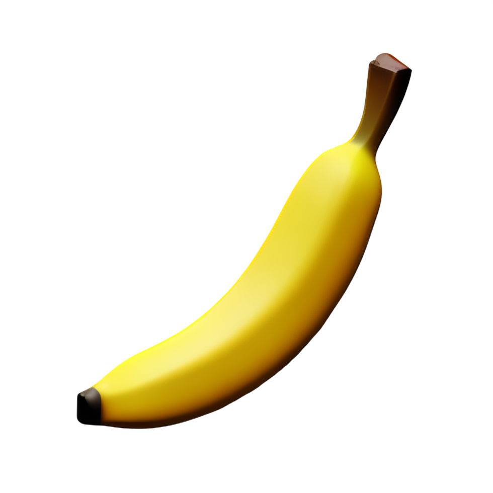 banana 3d rendering icon illustration png