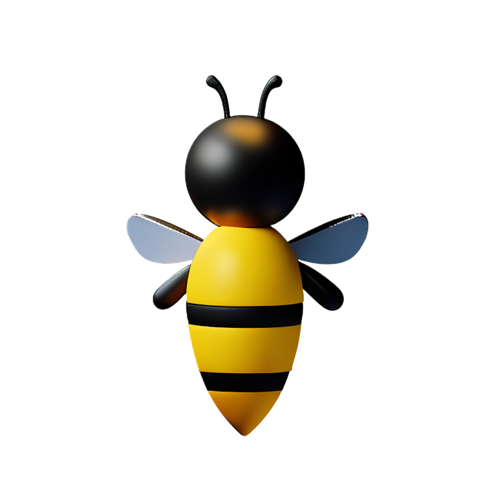 bee 3d rendering icon illustration png