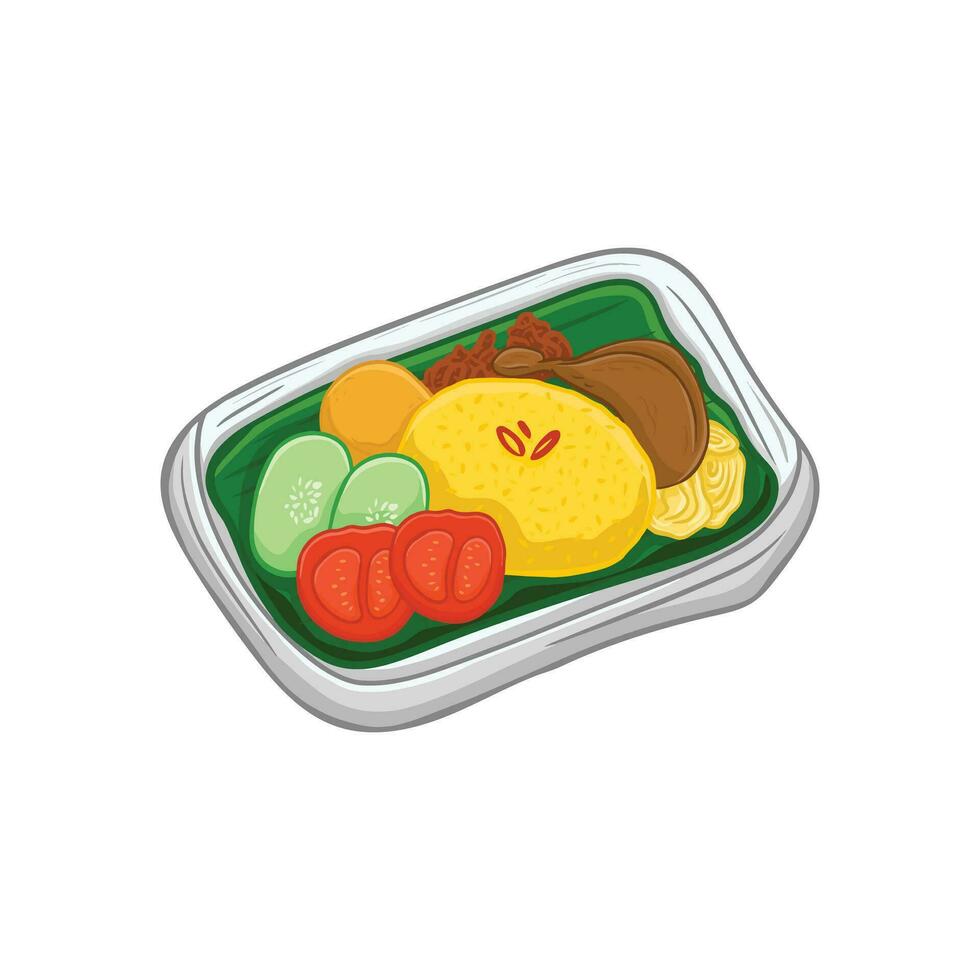 Delicious Indonesian Food Illustration Vector