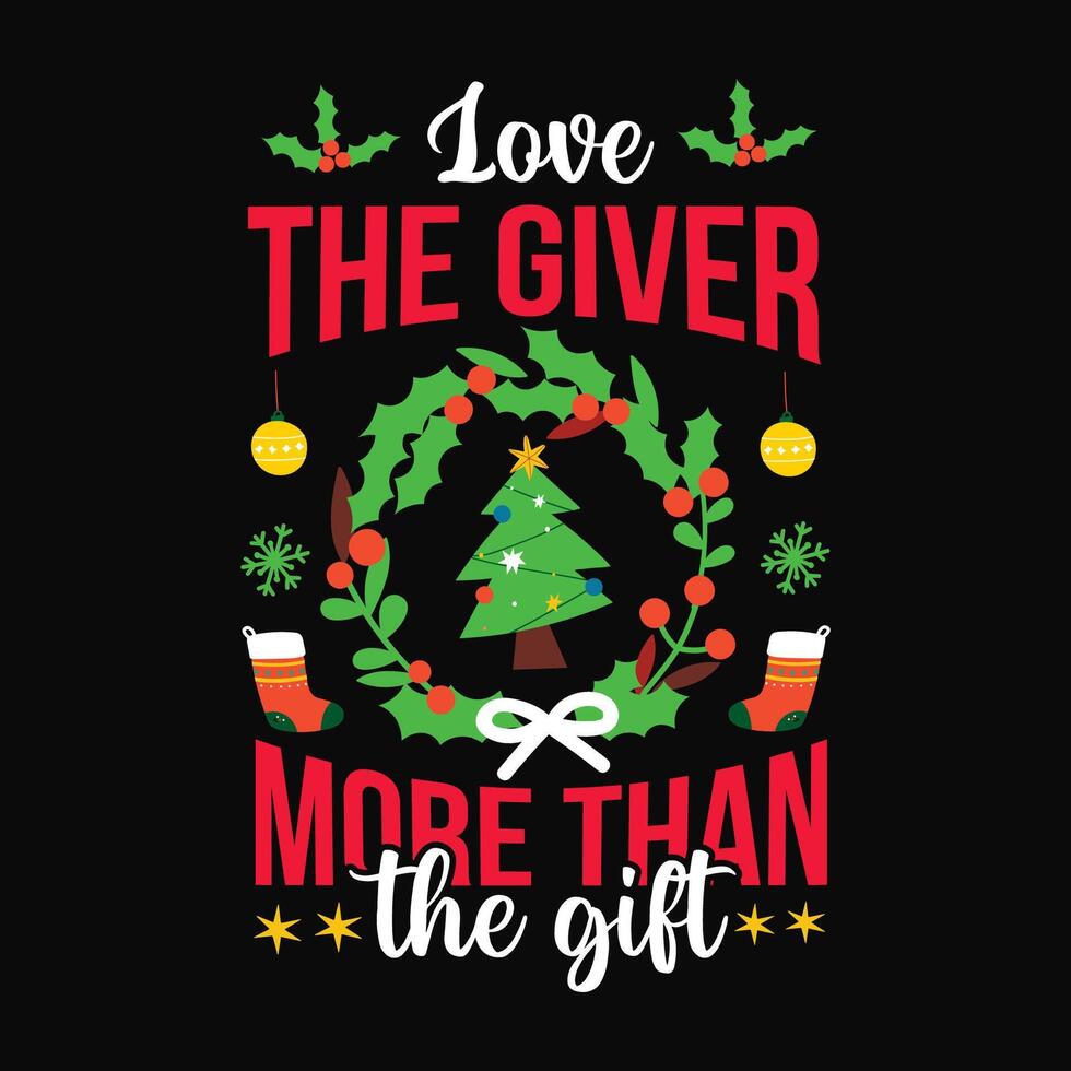 merry christmas vectorT shirt design vector