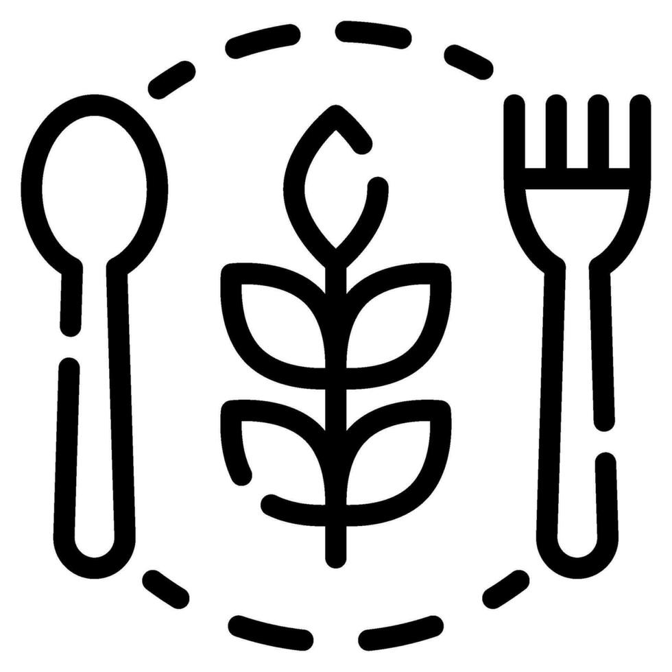 Vegetarian Lifestyle Icon Illustration vector