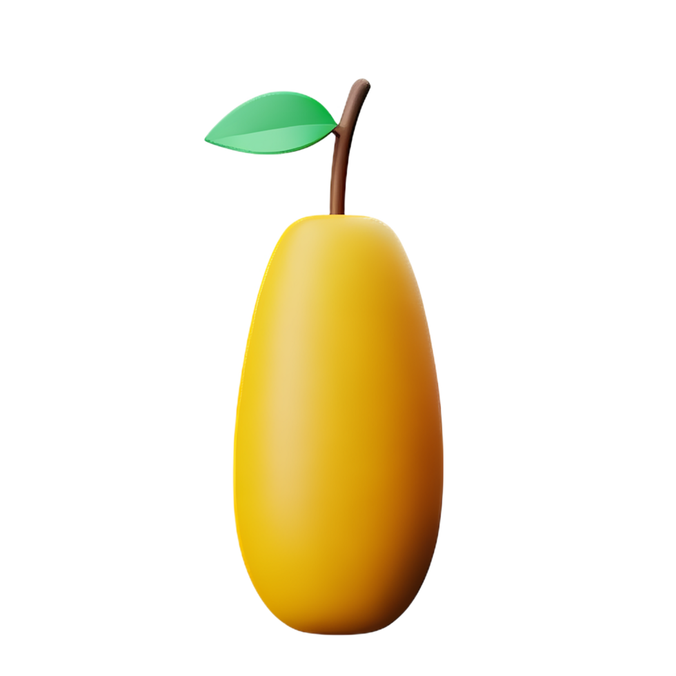 mango 3d rendering icon illustration png