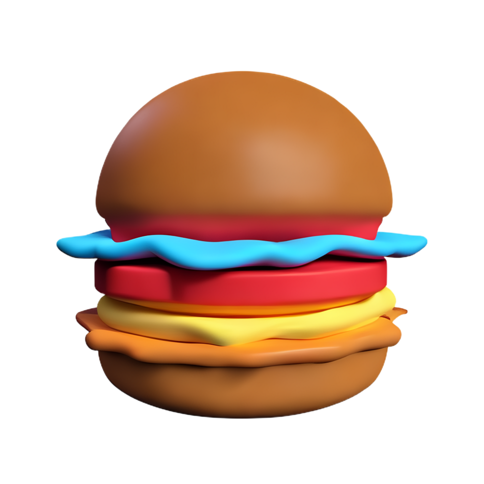 burger 3d icon illustration png