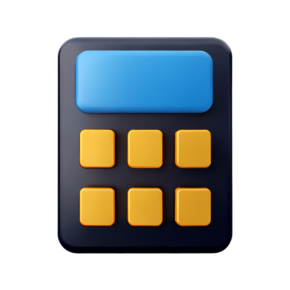 calculator 3d user interface icon png