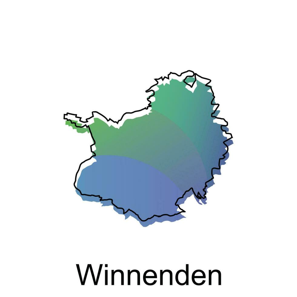 mapa de ganar diseño plantilla, vector ilustración de mapa Alemania en blanco antecedentes
