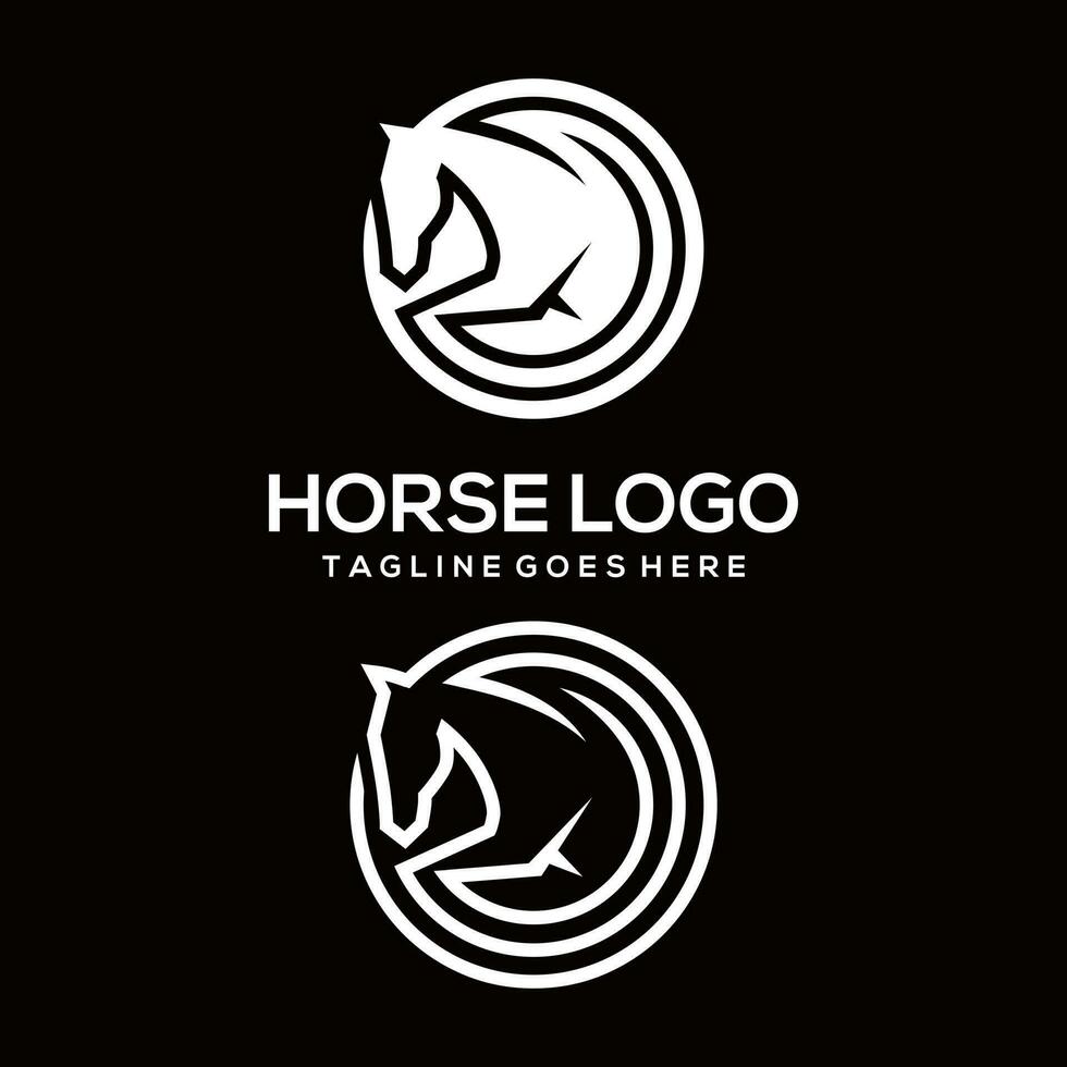 horse  on black and white background , design element for logo, poster, card, banner, emblem, t shirt. Vector illustration