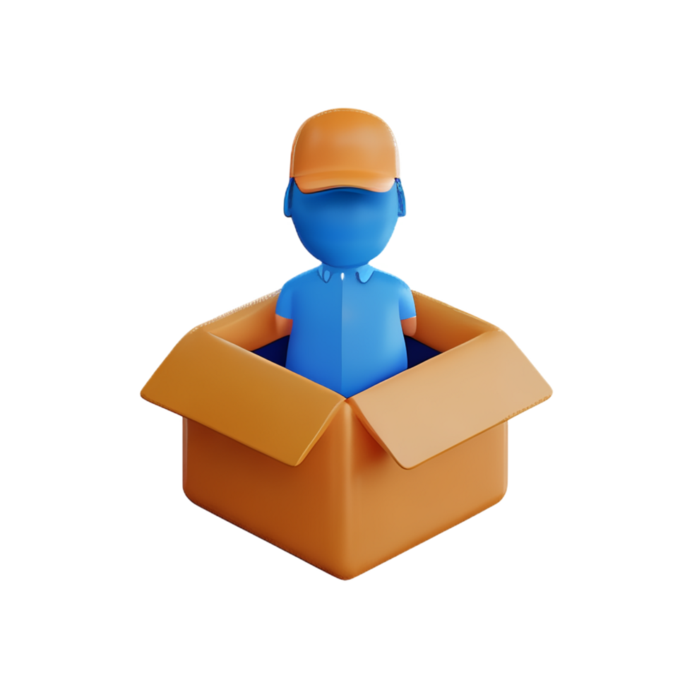 delivery 3d rendering icon illustration png