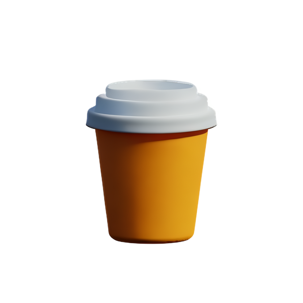coffee cup 3d rendering icon illustration png