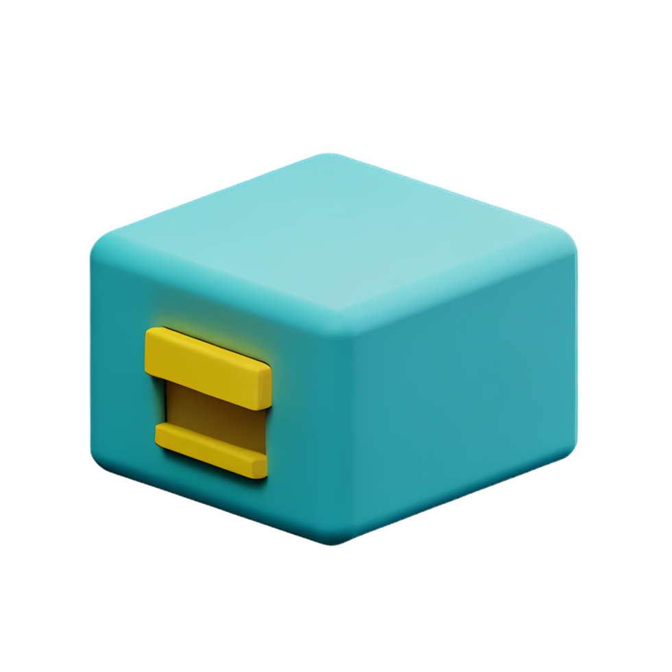 caja 3d representación icono ilustración png