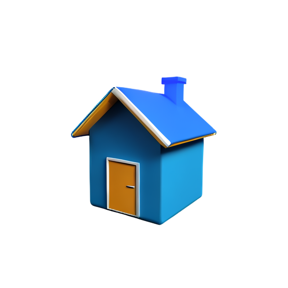 house 3d icon illustration png