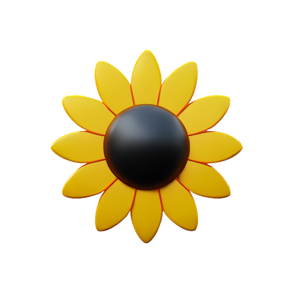 sunflower 3d icon illustration png