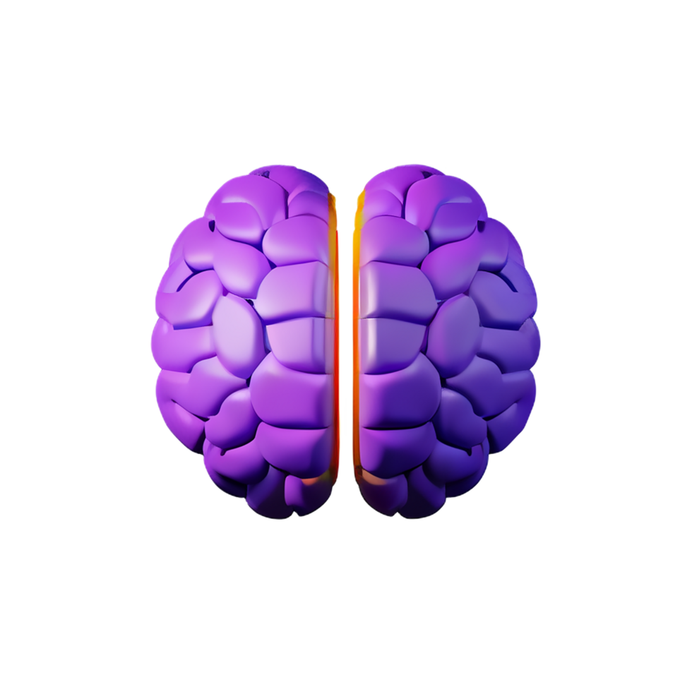 cerebro 3d icono ilustración png