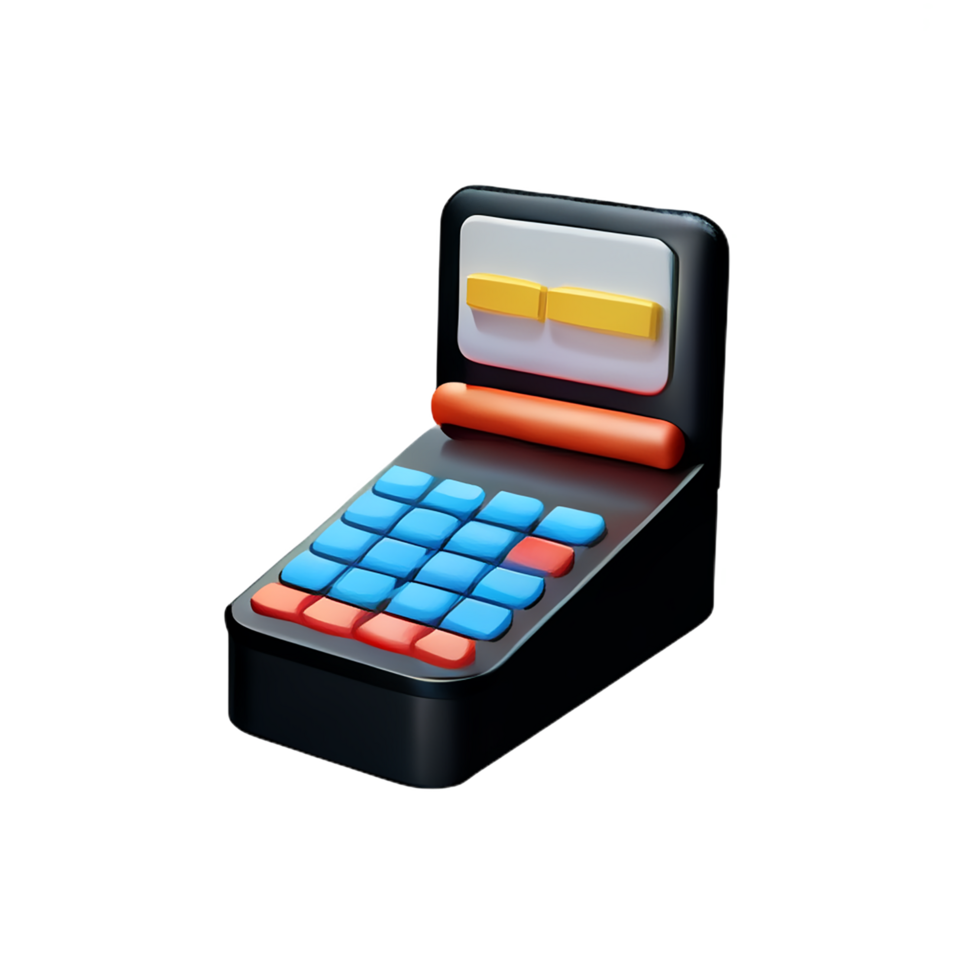 3d render illustration pos terminal for bills payment png