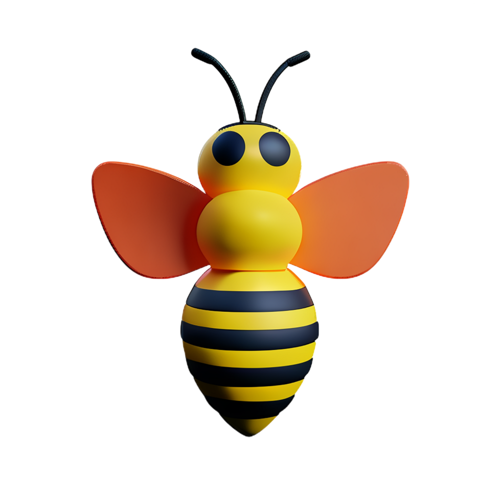 bee 3d rendering icon illustration png